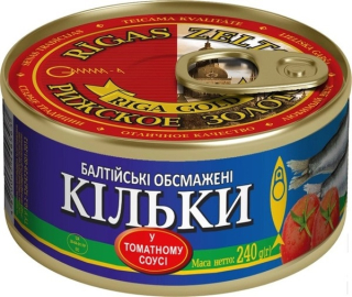 Кільки балтійські обсмажені у томатному соусі